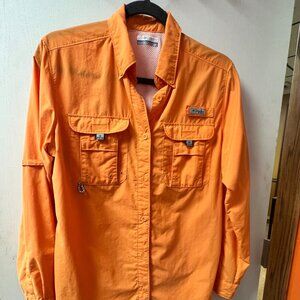Ladies Columbia PFG Utility Shirt - Orange - Small